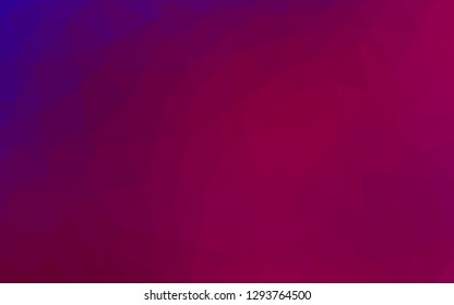 Light Purple vector shining triangular background. Shining illustration, which consist of triangles. Textured pattern for background.