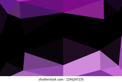Light Purple vector shining triangular template. Geometric illustration in Origami style with gradient. Brand new style for your business design.