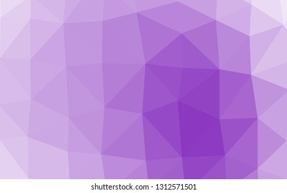 Light Purple vector shining triangular template. Geometric illustration in Origami style with gradient. Textured pattern for background.