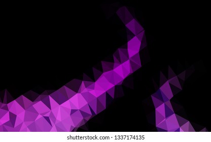 Light Purple vector shining triangular pattern. Shining illustration, which consist of triangles. Triangular pattern for your business design.