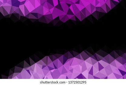 Light Purple vector shining triangular background. A vague abstract illustration with gradient. Textured pattern for background.