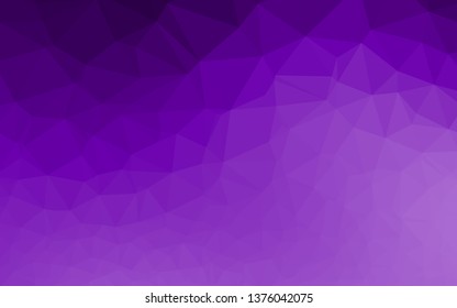 Light Purple vector shining triangular template. Shining colored illustration in a Brand new style. Polygonal design for your web site.