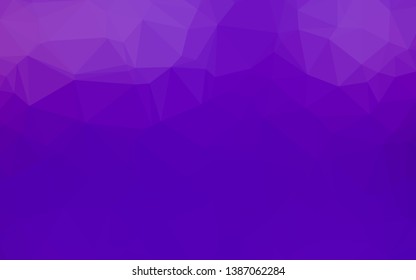 Light Purple vector shining triangular background. Triangular geometric sample with gradient.  New texture for your design.