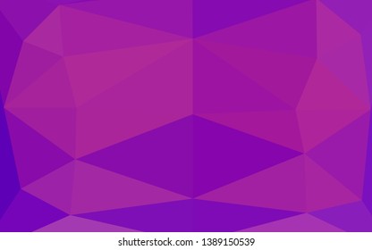 Light Purple vector shining triangular background. Colorful illustration in abstract style with gradient. Completely new template for your business design.