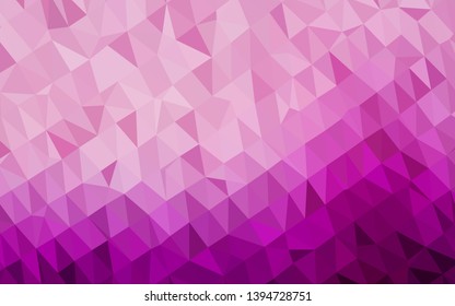 Light Purple vector shining triangular pattern. Modern geometrical abstract illustration with gradient. Brand new style for your business design.