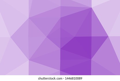 Light Purple vector shining triangular pattern. Geometric illustration in Origami style with gradient. New texture for your design.