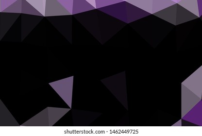 Light Purple vector shining triangular pattern. Shining colored illustration in a Brand new style. Template for a cell phone background.