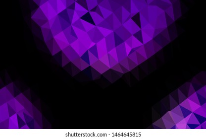 Light Purple vector shining triangular pattern. A completely new color illustration in a vague style. Completely new template for your business design.