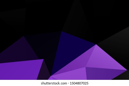 Light Purple vector shining triangular pattern. Colorful illustration in Origami style with gradient.  Textured pattern for background.
