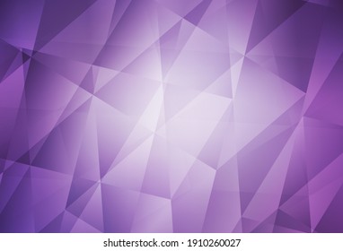 Light Purple vector shining triangular background. A sample with polygonal shapes. Brand new design for your business.