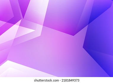Light Purple vector shining triangular layout. Creative geometric illustration in Origami style with gradient. New template for your brand book.