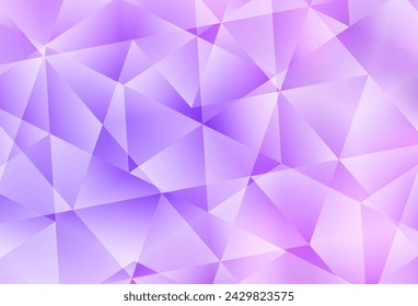 Light Purple vector shining triangular layout. Colorful illustration in polygonal style with gradient. Brand new style for your business design.
