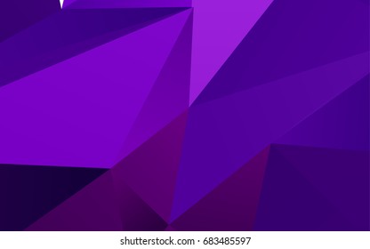 Light Purple vector shining triangular pattern. Shining colored illustration in a brand-new style. The best triangular design for your business.