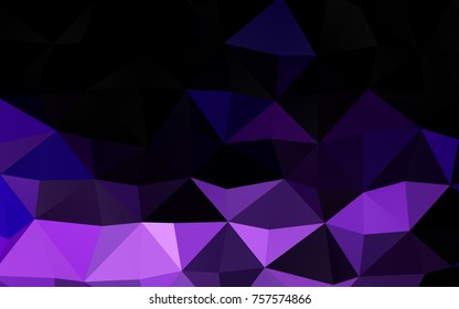 Light Purple vector shining triangular background. Modern geometrical abstract illustration with gradient. The completely new template can be used for your brand book.