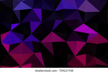 Light Purple vector shining triangular pattern. Colorful abstract illustration with gradient. Brand-new style for your business design.