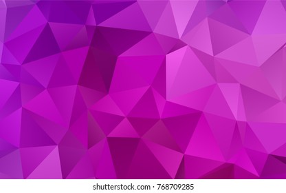 Light Purple vector shining triangular template. Modern geometrical abstract illustration with gradient. The completely new template can be used for your brand book.