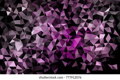 Light Purple vector shining triangular template. Creative illustration in halftone style with gradient. The elegant pattern can be used as part of a brand book.