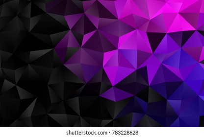 Light Purple vector shining triangular background. Triangular geometric sample with gradient.  The template can be used as a background for cell phones.