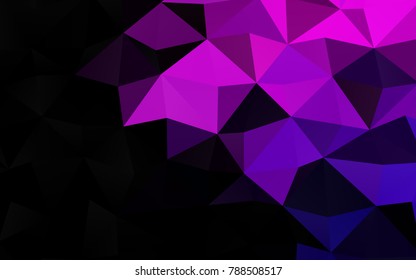 Light Purple vector shining triangular template. Shining illustration, which consist of triangles. The polygonal design can be used for your web site.