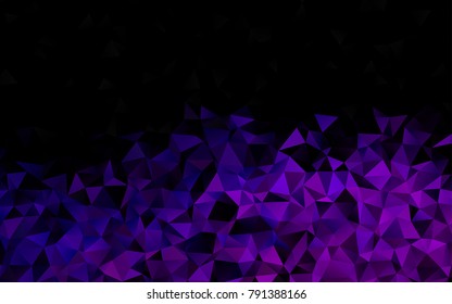 Light Purple vector shining triangular background. A vague abstract illustration with gradient. A completely new design for your business.
