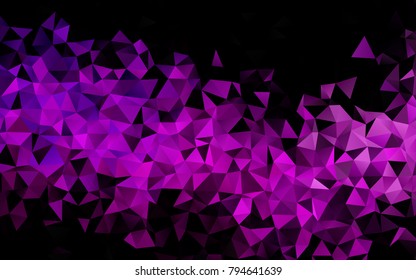 Light Purple vector shining triangular background. A vague abstract illustration with gradient. The template can be used as a background for cell phones.