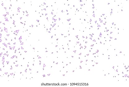 Light Purple vector of small triangles on white background. Illustration of abstract texture of triangles. Pattern design for banner, poster, cover. - Shutterstock ID 1094515316