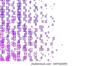 Light Purple vector of small triangles on white background. Illustration of abstract texture of triangles. Pattern design for banner, poster, cover.