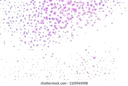 Light Purple vector of small triangles on white background. Illustration of abstract texture of triangles. Pattern design for banner, poster, cover.