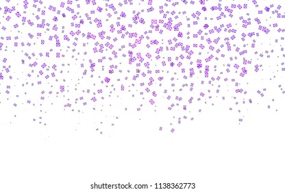 Light Purple vector of small triangles on white background. Illustration of abstract texture of triangles. Pattern design for banner, poster, cover.