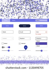 Light Purple vector style guide with circles. Colorful Style guide with circles on abstract background. This template you can use for landing pages.