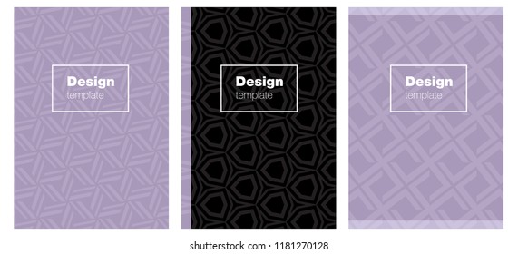 Light Purple vector style guide for notepads. Glitter abstract design concept with text box. New design for cover of books.