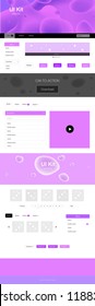 Light Purple vector style guide with bent lines. Creative illustration in halftone marble style with gradient. Modern template for your landing page.