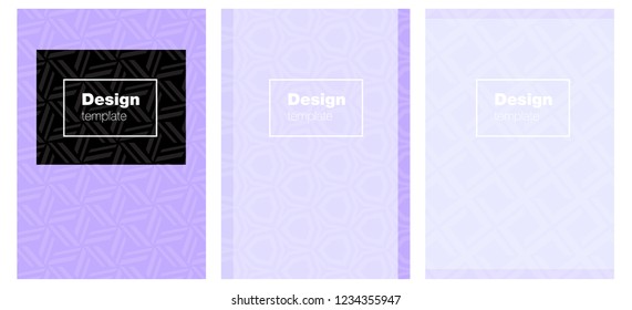 Light Purple vector style guide for notepads. Web interface on abstract background with colorful gradient. New design for cover of books.