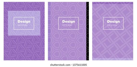 Light Purple vector style guide for notepads. Beautiful colorful sample in abstract style. Pattern notebooks, journals.