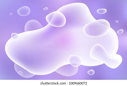 Light Purple vector template with abstract circles. A completely new color illustration in memphis style. Brand-new design for your ads, poster, banner.