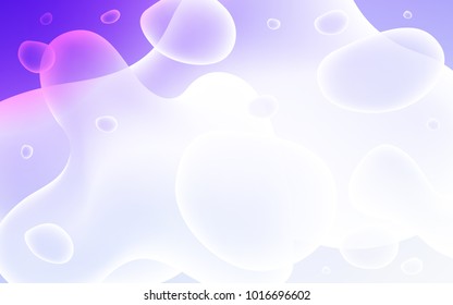 Light Purple vector template with abstract circles. Shining crooked illustration in memphis style. The best blurred design for your business.
