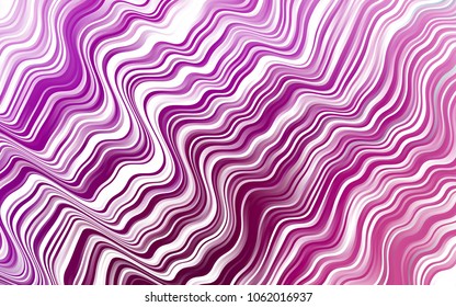 Light Purple vector template with abstract lines. Colorful illustration in abstract marble style with gradient. Pattern for your business design.