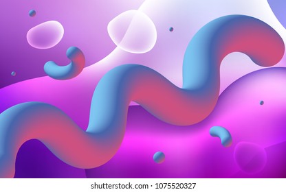 Light Purple vector template with abstract circles. Geometric illustration in memphis style with gradient.  Textured wave pattern for backgrounds.