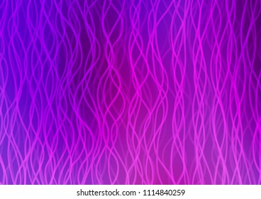 Light Purple vector template with abstract lines. Blurred geometric sample with gradient bubbles.  Marble design for your web site.
