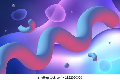 Light Purple vector template with abstract circles. Modern gradient abstract illustration with bandy lines. Memphis style for your business design.