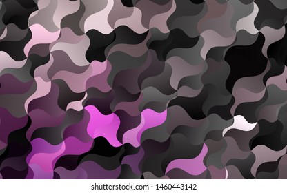 Light Purple vector template with abstract lines. Creative illustration in halftone marble style with gradient. The best blurred design for your business.