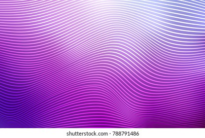 Light Purple vector template with abstract lines. Blurred geometric sample with gradient.  Brand-new design for your ads, poster, banner.