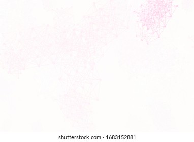 Light Purple vector template with artificial intelligence structure. Colored AI structure with gradient lines and dots. Smart design for promotion of bid data.