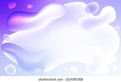 Light Purple vector template with bent ribbons. A sample with blurred bubble shapes. The best blurred design for your business.