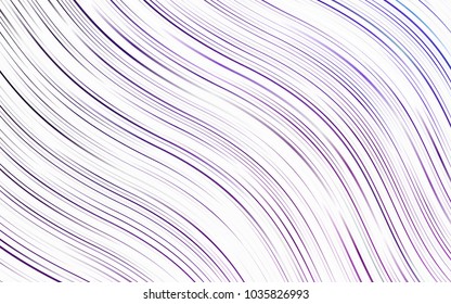 Light Purple vector template with bent lines. Geometric illustration in marble style with gradient.  A new texture for your  ad, booklets, leaflets.
