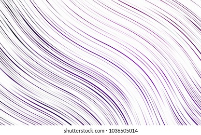 Light Purple vector template with bent lines. Glitter abstract illustration with wry lines. Pattern for your business design.