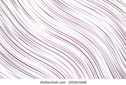 Light Purple vector template with bent ribbons. A vague circumflex abstract illustration with gradient. The best blurred design for your business.