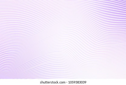 Light Purple vector template with bent lines. Blurred geometric sample with gradient.  Brand-new style for your business design.