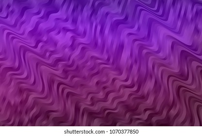 Light Purple vector template with bent ribbons. Modern gradient abstract illustration with bandy lines. The elegant pattern for brand book.