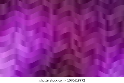 Light Purple vector template with bent ribbons. A completely new color illustration in marble style. The template for cell phone backgrounds.